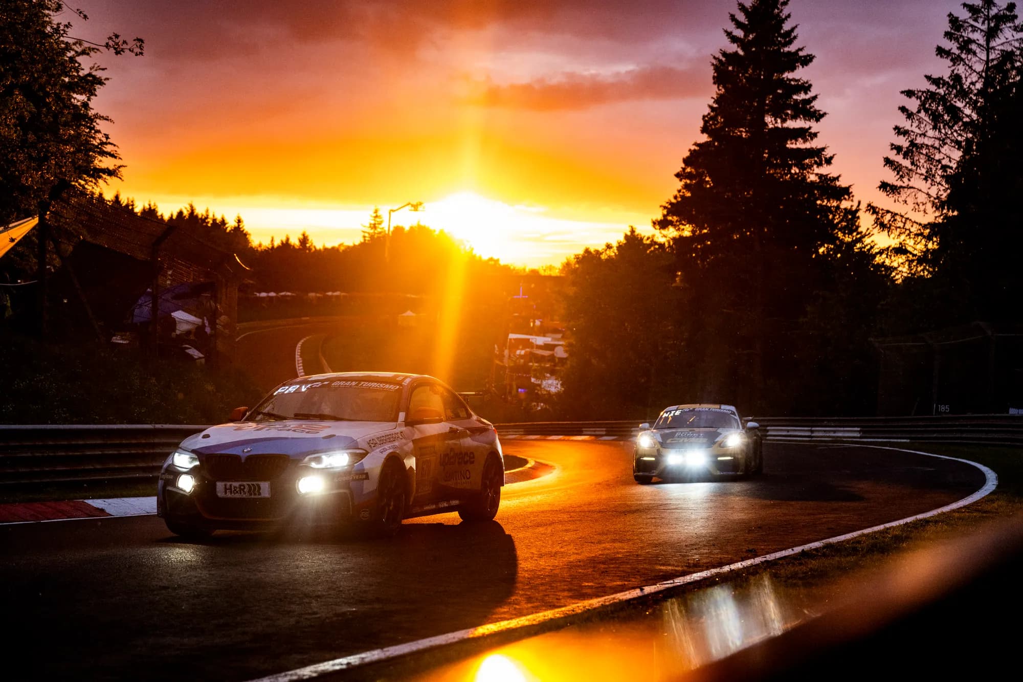 VDS Motorsport BMW M240i Racing on the Nürburgring at sunset