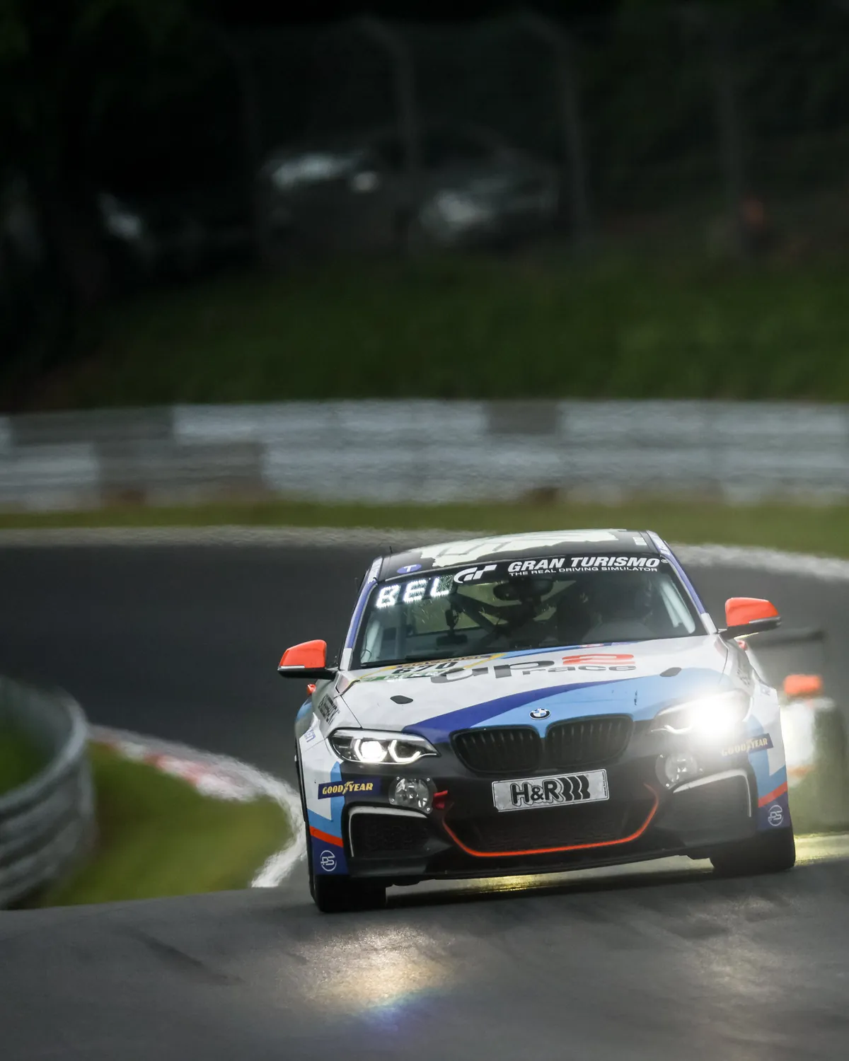 The M240i #670 with its headlights on